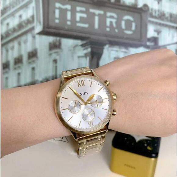 Fossil BQ2809 Fenmore Multifunction Gold-Tone Stainless Stee - Picture 2 of 6